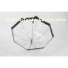 Corporate Clear PVC Umbrella Manual Open With Black Printing Edge