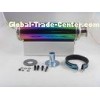 Colorful Polished Stainless Steel Motorcycle Exhaust Pipe , Motorcycle Slip On Mufflers