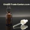 Small 20ml amber glass dropper bottle with Screw cap for Beauty Product