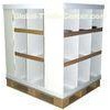 White Transportable K3 corrugated paper Cardboard Pallet Display fixtures retailing unit