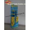 Blue Supermarket Corrugated Cardboard Floor Display Stand for Stationery