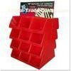Red double side Cardboard Pallet Display showing stand for stationers exhibiting