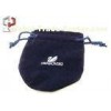 Silk Screen Printed Jewelry Velvet Drawstring Bag 120 * 80mm
