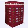 Red Fashion Assemble Cardboard Pallet Display with hooks for gifts cards hanging