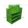 Green UV coating Cardboard Pallet Display racks floor standing for advertising