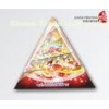 Foldable Triangle Shape Cardboard Pizza Boxes With Gloss Art Paper