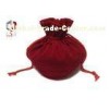 Promotional Velvet Drawstring Bag , Velvet Cosmetic Bag Customized