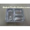 High Temperature Sterilization Food Aluminum Storage Containers 3 Compartment For Fast Food