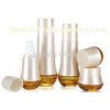 Lacquered / Painted Cosmetic Glass Bottles With Lotion Cap For Personal Care