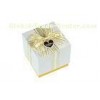 Jewelry Gift Box Two Pieces Cardboard White & Yellow Gift Box For Jewelry