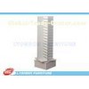 Grocery White Rotatable Slatwall Display Stand With Metal Hangers , OEM ODM