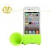 Green Wireless Silicone Iphone 5 / 4 Horn Speaker with Custom Logo