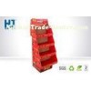 Red Sandwich Biscuit Cardboard POP Up Display Stand With 4 pallets