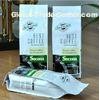 Aluminum Foil Stand Up Quad Seal Zipper Coffee Packaging Bags With Valves / Side Gusset Coffee Packa