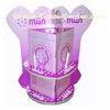 Advertising Pink Cardboard POP Floor Nail Polish Display , Point Of Purchase Displays
