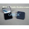 Handmade PU Leather Coin Box with EVA insert in Dark Blue Velvet Cloth