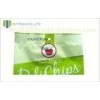 Green Printed Laminated Pouches For Fried Chips , Back Side Seal Bag