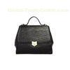 Winter Shiny Black Patent Leather Handbags / Leather Tote Bags For Women