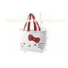 Cute hello kitty pattern reusable Cloth shopping shoulder bag for colleage student