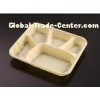 L215* W185mm Disposable plastic 5-compartments rectangular trays