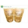 2 Colors Printing Natural Brown Kraft Paper Bags For Sea Salt Spices With Clear Window