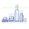 Classic Type Empty Cosmetic Glass Bottles , Small Cosmetic Jars  40ml 120ml With Silver Caps