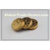 embossed logo 38mm screw Metal Screw Caps for balm , gold