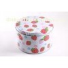 Film / Cookie Cake Biscuit Storage Metal Tin Can With Pvc Window , Round Tin Containers