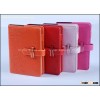 Luxury PU notebook with snap closure