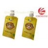 Yellow Color Gravure printing Stand Up Pouch with Spout for Ice Cream Packaging
