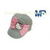 100% Cotton Cute Childrens Personalized Baseball caps with Hello Kitty Bowknot