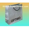 HDPE Soft loop Handle Bottom Cardboard Paper Reusable Grocery Shopping Bags