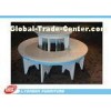Fashionable Retail Store Round Gondola Display Table White For Hand Bags