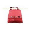 Custom Silk screen priting Red cloth shopping tote bag for students
