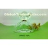 Clear Ribbed 50ml Antique Glass Perfume Bottles With K-Resin Cap