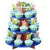 Free Standing Tiered Cardboard POP Display Stand , Offset Printing Small Cake Display Racks