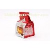 Flat Bottom Stand Up Red Coffee Packaging Bags With Tear Notch