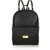 Fashion Korean Black Leather Backpack Bag For Girls / Boys , Exquisite Workmanship