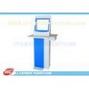 Blue Fashionable Advertisement Display Stands MDF Wood For Supermarket