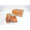 Box in box design solid wood coin packaging case with carving pattern