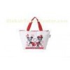 White Cloth girl shoulder shopping bags printing pattern  , insulated picnic Bag
