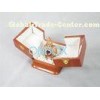 Recycled wooden perfume packaging box with printing and metal lock