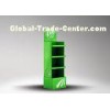 Four Tiers Cardboard Display Stand , Green Color Retailer Display Rack