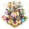Eco-Friendly 157g Art Paper Cardboard POP Display Stand For Cake With Oil Printing