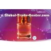 Red Painted Cylindrical 75ml Empty Glass Perfume Bottles With Pump