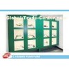Green Painted Showcase Wood Display Cabinets For Mechanical Tools / 4200mm * 600mm *2400mm