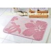 Pink sakura flower Rectangular protective floor mats of 100% polyester microfiber