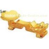 Golden Plated Dragon Shape Stainless Steel Soup Ladle For Hotel / Restaurant