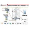 Security 2 Sides Stackable Metal Logistics Trolleys Nylon Zinc Surface