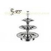 Round Towered Buffet Display Stands / Hammered 3 Tier Serving Platter Stainless Steel 304